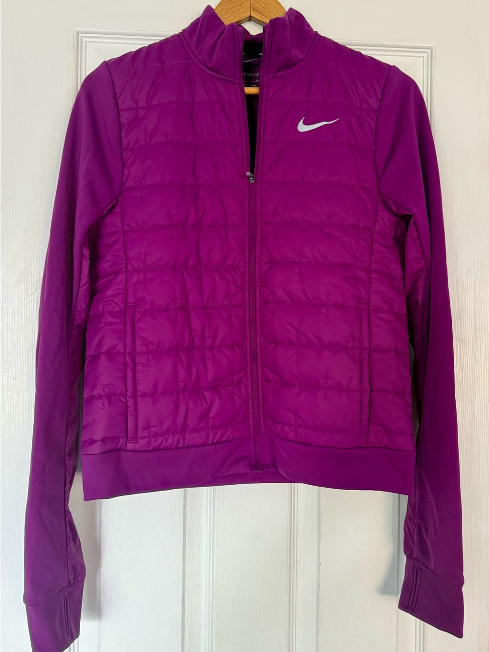 NEW Nike Women's Therma-Fit Magenta Quilted Hybrid Puffer Jacket -  Size Sm